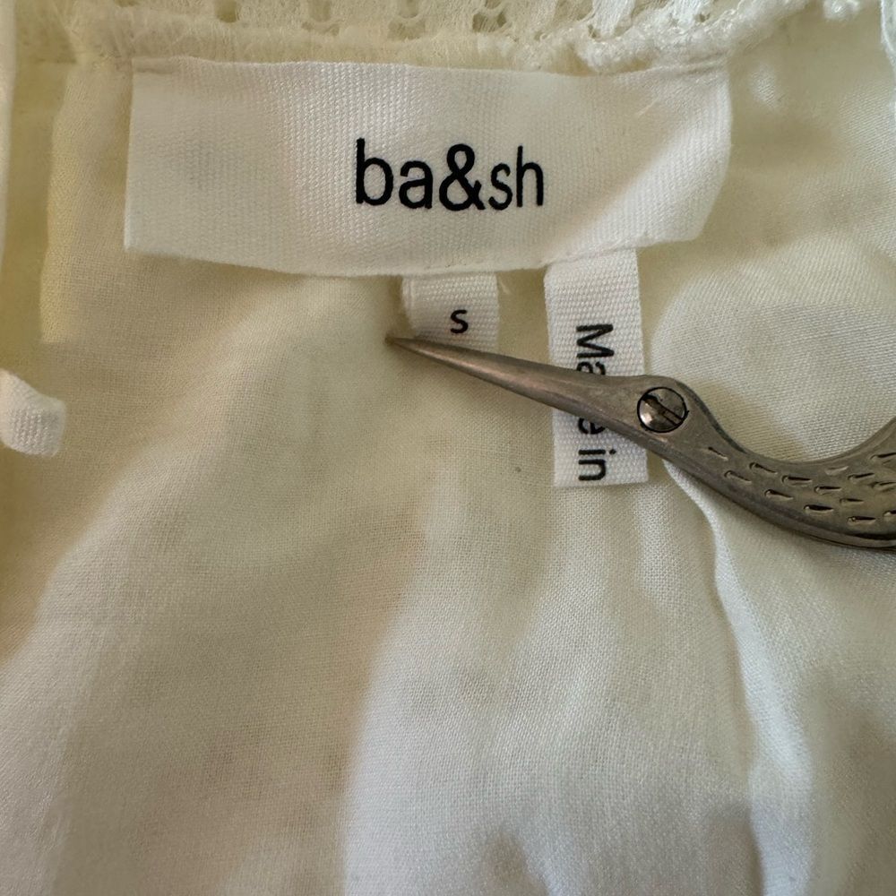 Ba&sh Eyelet Square Neck Open Back Austin Dress - Picture 12 of 14